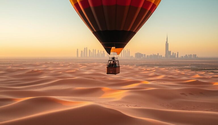 How long is the hot air balloon ride in Dubai?
