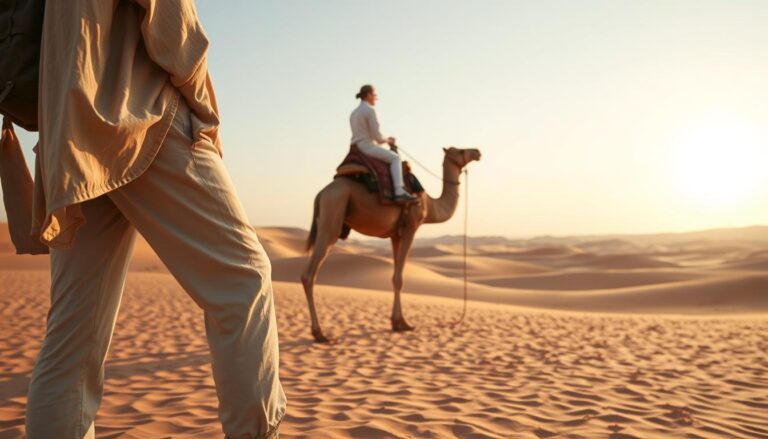 How should I dress for a camel ride?